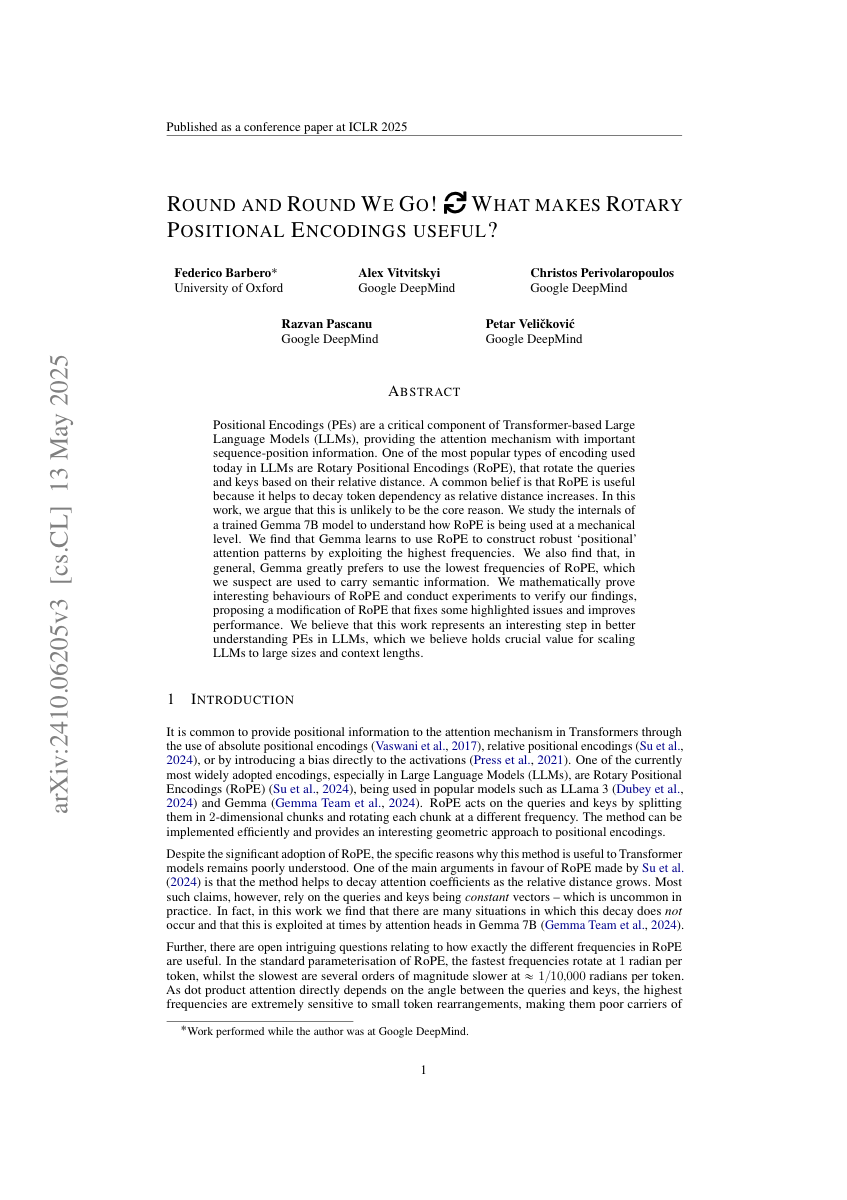 First page of the p-RoPE paper